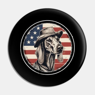 Saluki 4th of July Pin