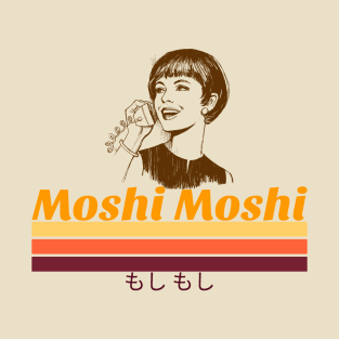 Anime phrase moshi moshi T-Shirt