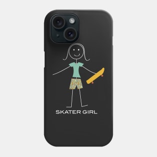 Funny Womens Skateboarding Design Phone Case