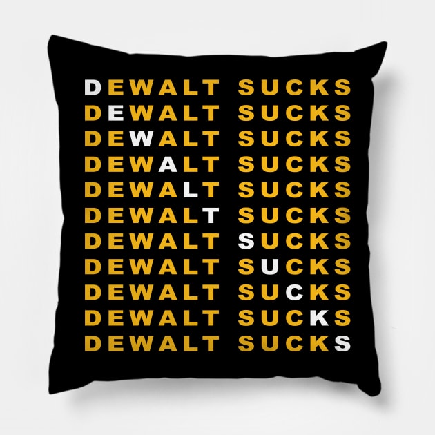 Dewalt Sacks List design Pillow by Creative Designs Canada