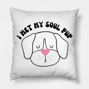 I met my soul pug cute design for the one you love on Valentines day. Pillow