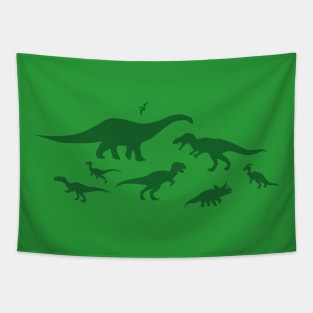 Green Dinosaurs Tapestry