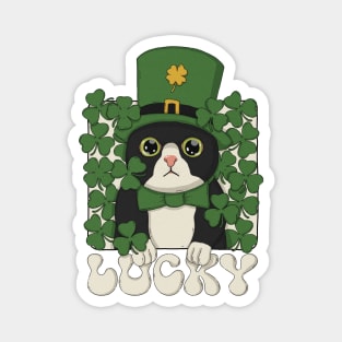 Lucky Tuxedo Neko Magnet