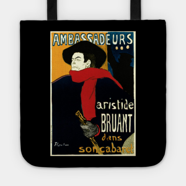 Aristide Bruant By Toulouse Lautrec Toulouse Lautrec Tote