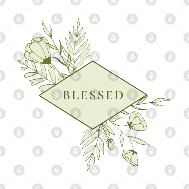 Blessed Floral Typography by Mission Bear