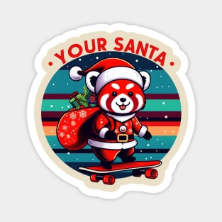 Christmas Red Panda Magnet