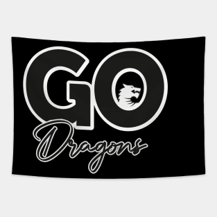 Dragons Team Mascot School Spirit Game Night Dragon Skin Fan Tapestry