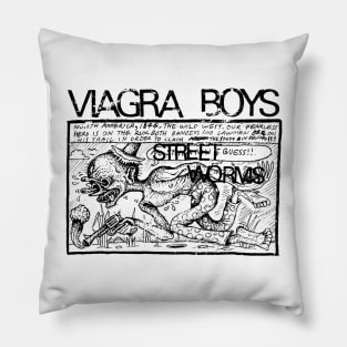 Street Worms Vintage Pillow