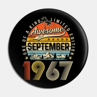 Awesome Since September 1967 Vintage 56th Birthday Pin