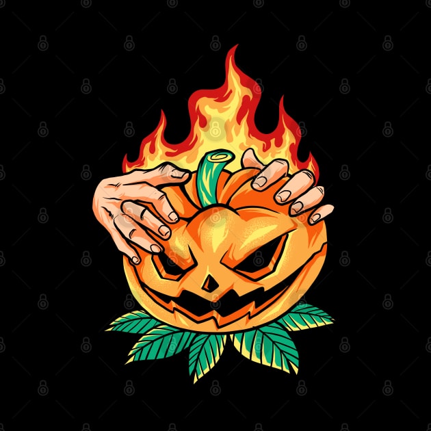 burning pumpkin by spoilerinc