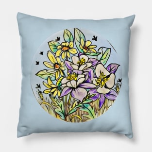 Columbine Art Pillow