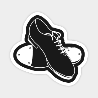 Tap Shoes - Drawn in white line. Magnet