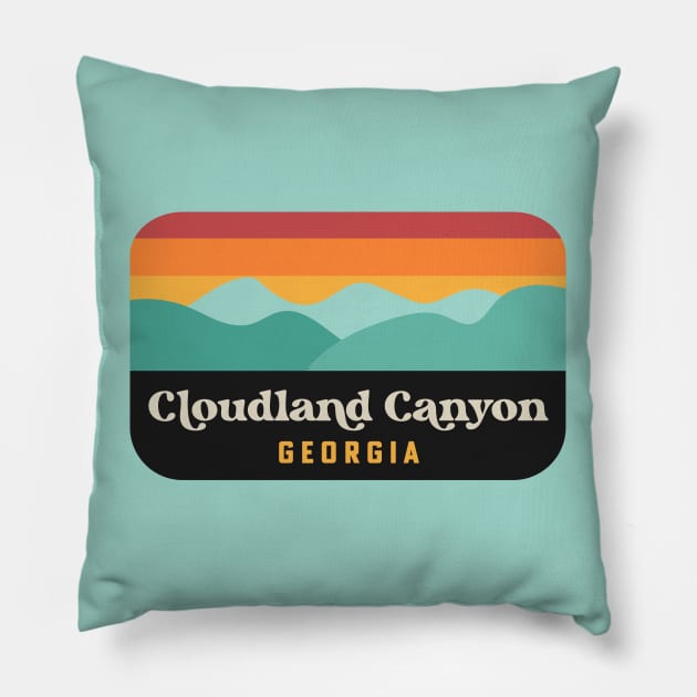 Cloudland Canyon State Park Georgia Camping Hiking Pillow by PodDesignShop