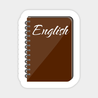 English School Subject Labels Spiral Notebook Magnet