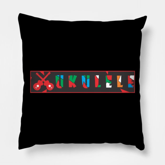 Ukulele Full Color Awesome Pillow by WithUs