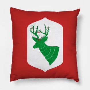 Green Stag Pillow