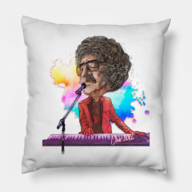 Charly García - Caricatura Pillow by Henry Drae