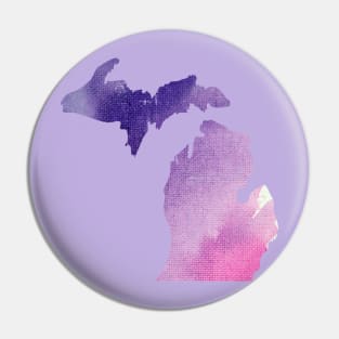 Watercolor Michigan Pin