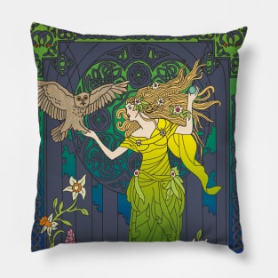 Celtic Woman (green/blue) Pillow