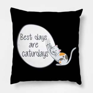 Cat - Best days are caturdays Pillow