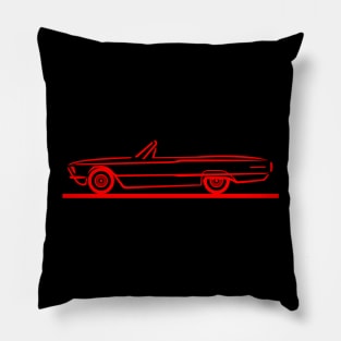 1966 Ford Thunderbird Convertible Red Pillow