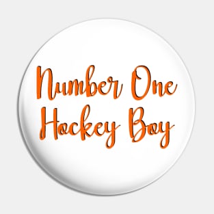 number one hockey boy Pin