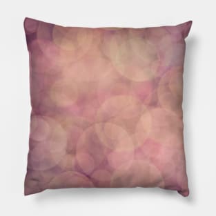 Layered bright pink and beige bubbles Pillow