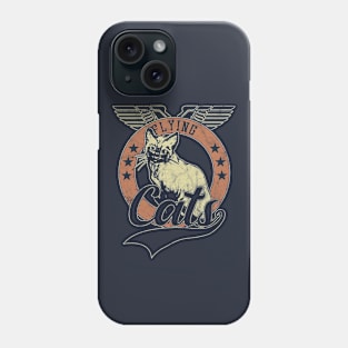 Flying Vintage Cats Phone Case