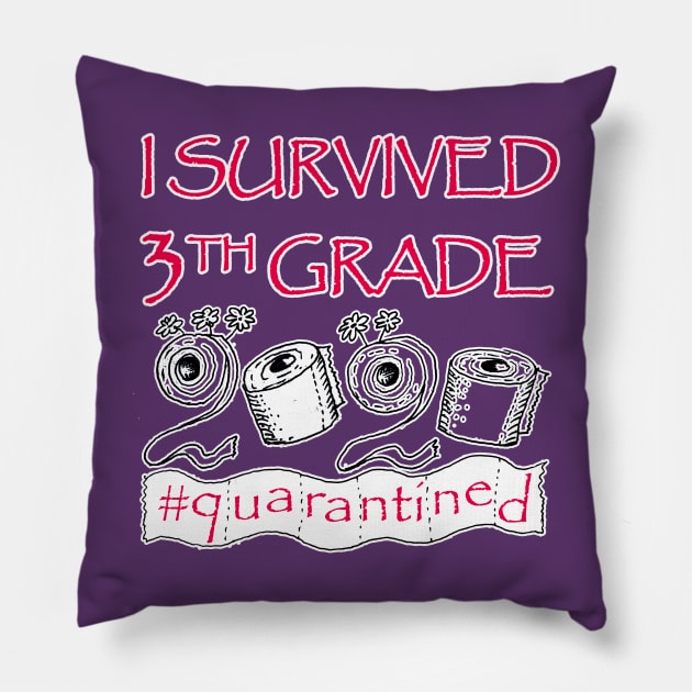 I Survived 3th Grade 2020 Pillow by Sofiia Golovina