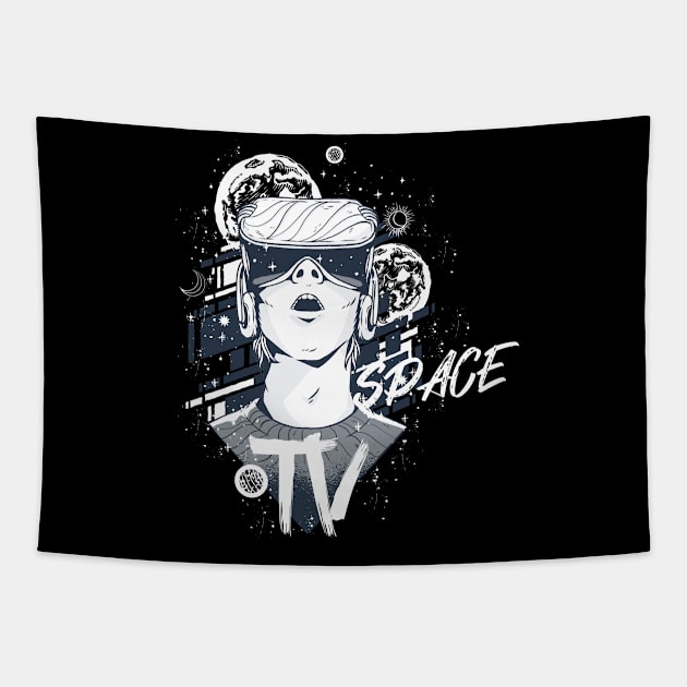 Space TV Tapestry by ArtRoute02