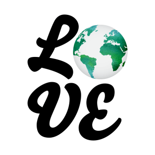 Love With Watercolor Planet - Climate Change T-Shirt