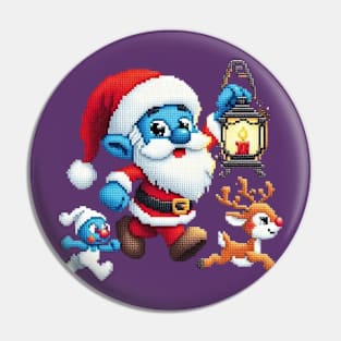 Christmas Santa with Lamp Pin