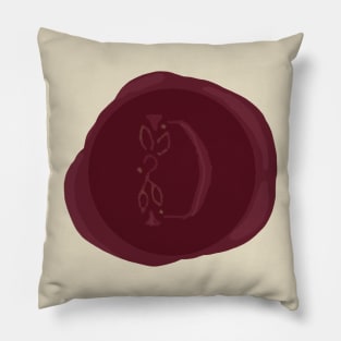 Wax Seal Monogram "D" Pillow