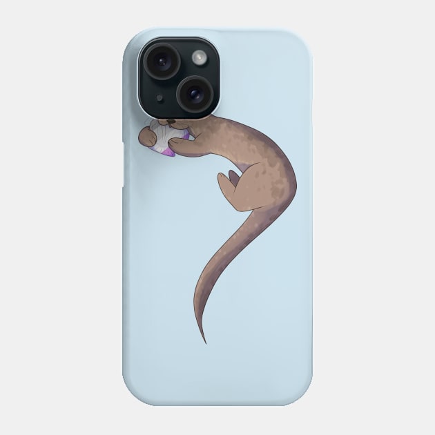 Asexual Pride Otter Phone Case by celestialuka