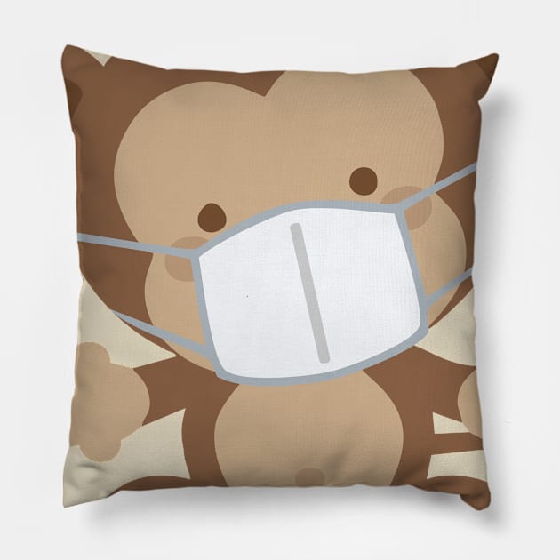 Monkey Mask Pillow by MyOwnCollection