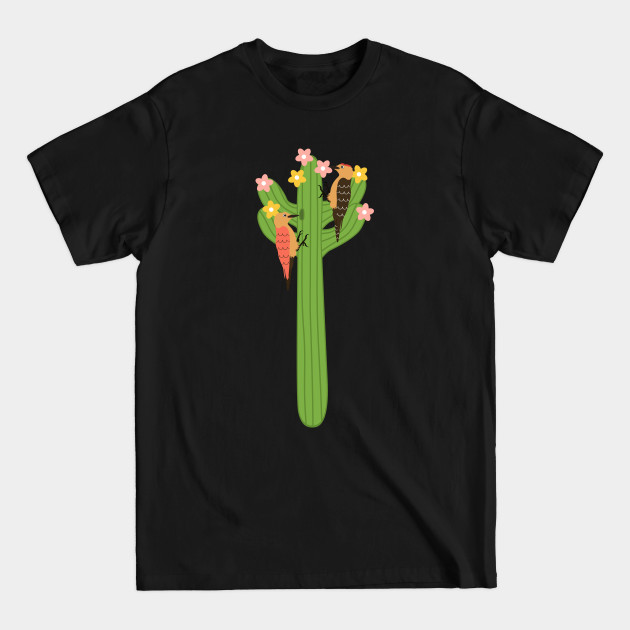 Disover Saguaro Cactus and Gila woodpecker - Woodpecker - T-Shirt