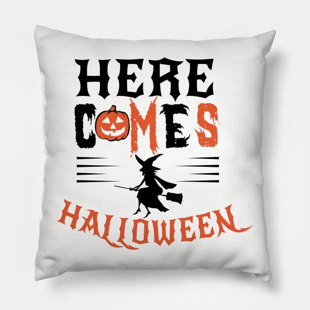 Here Comes Halloween Pillow by joshp214