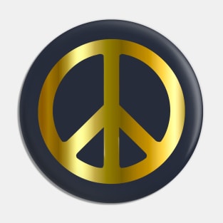 Solid gold World Peace Art Graffiti Activist Pin