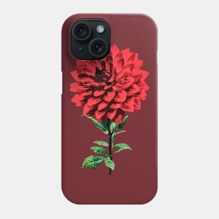 One Red Dahlia Phone Case