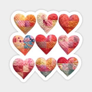 Patchwork Hearts Collection Magnet