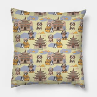 Tibetan monk and tibetan terrier friends Pillow