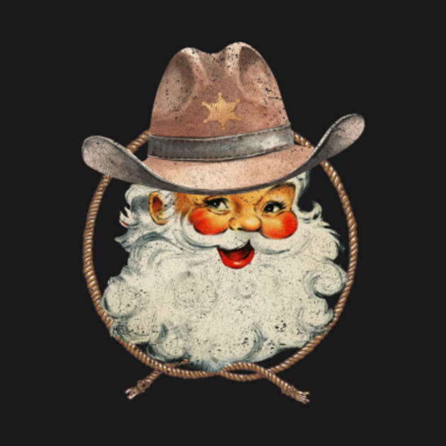 Discover Vintage Santa Claus Cowboy Christmas - Santa - T-Shirt