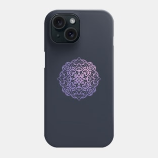 Polynesian style tattoo mandala purple Phone Case