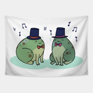 Dapper Frogs Tapestry