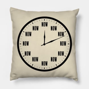 The Time is Now - Inspirational Clock Design Pillow