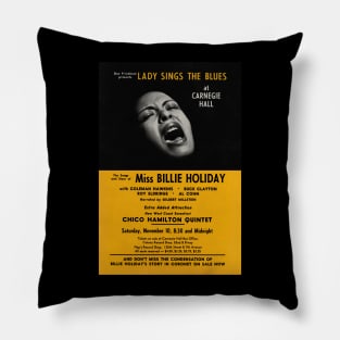 Billie Holiday - Lady Sings the Blues - Carnegie Hall - 1956 Pillow