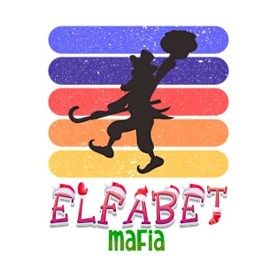 Colorful Elfabet Christmas Design T-Shirt