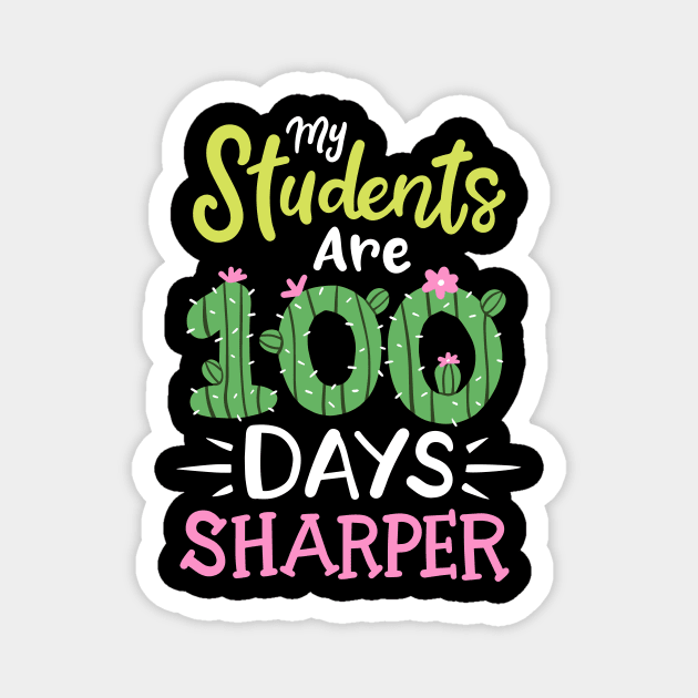 100 Days of School Teacher Magnet by KAWAIITEE