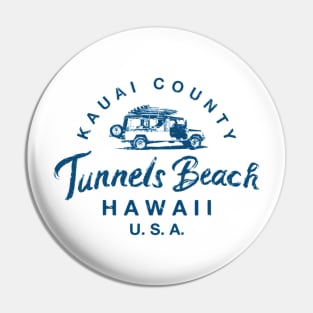 KAUAI Hawaii Tunnels Beach Hawaiian Pin