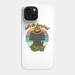 Cute Black Dog Wants to go Camping Phone Case
